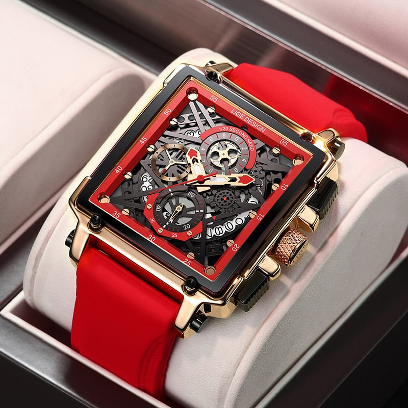 Top Brand Luxury Hollow Square Sport Watch