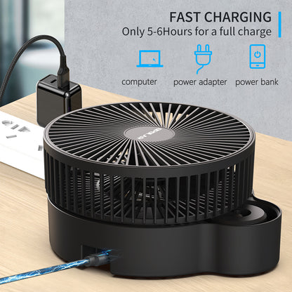 10000mAh Battery Operated Oscillating Fan