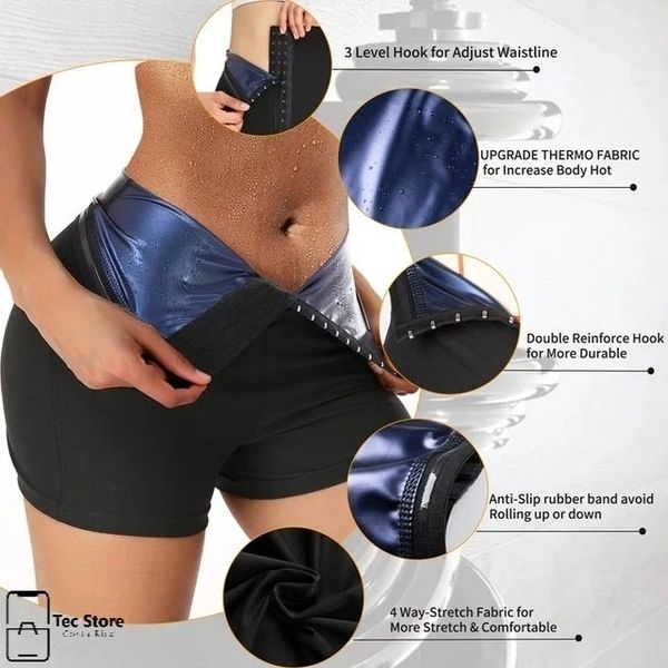 Slimming Pants Waist Trainer Shapewear Tummy Hot Thermo Sweat Leggings Fitness