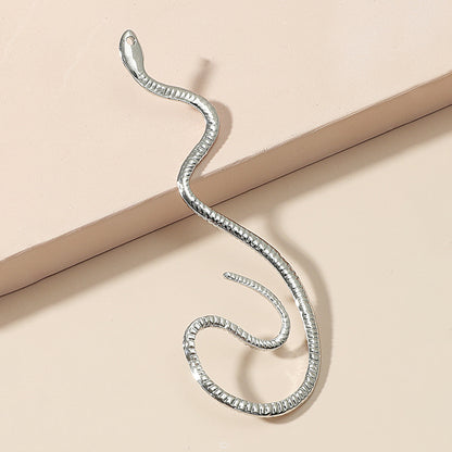 Non-hole Ear Clip Vintage Zircon Snake-shaped