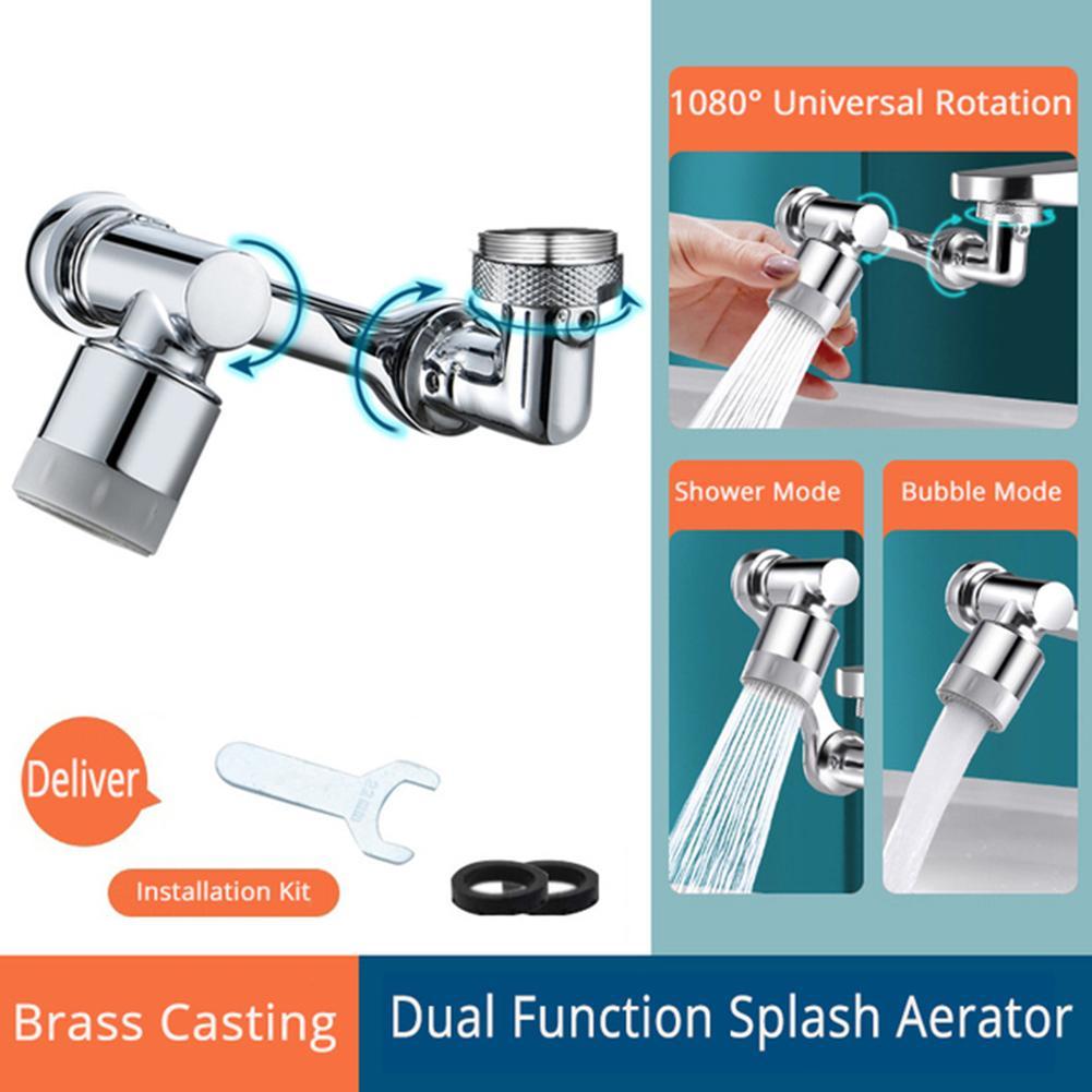 Universal 1080 Swivel Faucet Aerator Multifunction Faucet Extender Universal Swivel Splash Resistant Shower