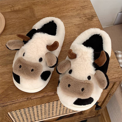 Cute Cow Animal Slipper For Women Girls Fashion