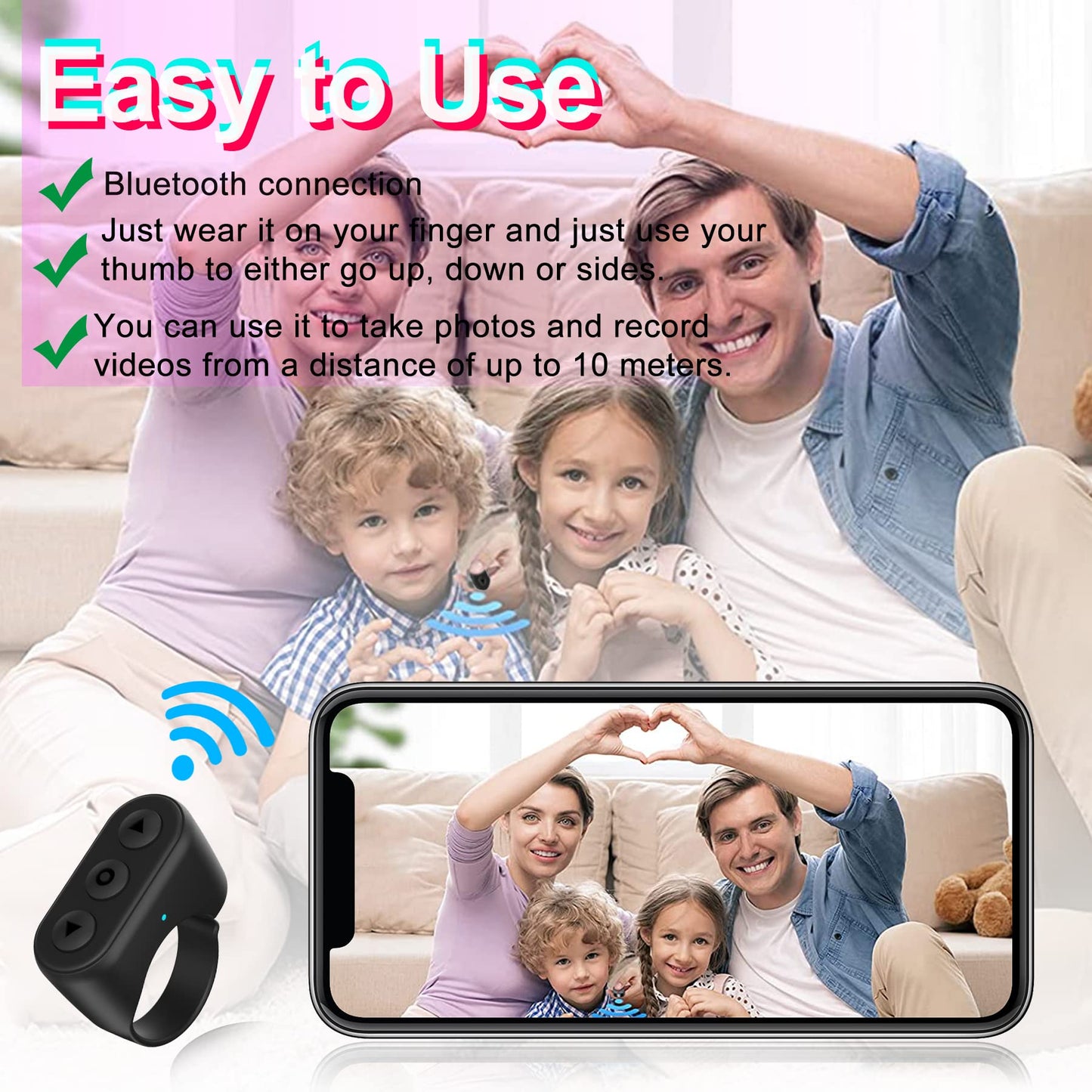 New Bluetooth Fingertip Video Controller For Tik-tok Short Video Browsing