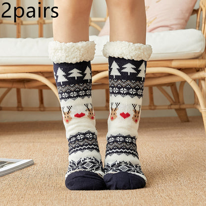 Christmas Socks Female Mid-tube Floor Socks