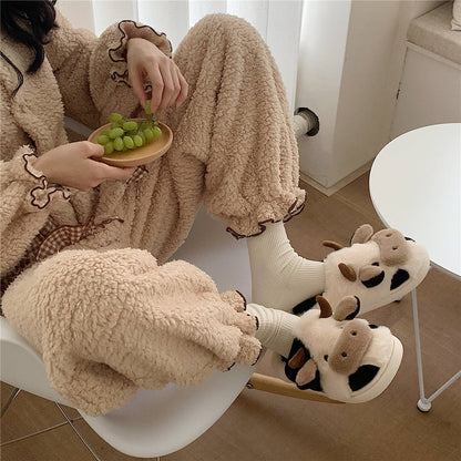 Cute Cow Animal Slipper For Women Girls Fashion