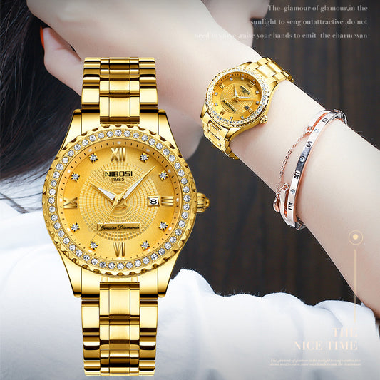 luxury Gold Ladies Watch