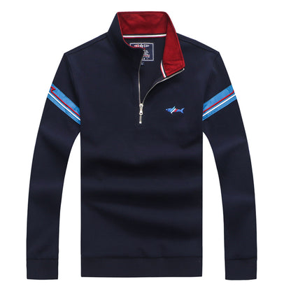 Half Zipper Long Sleeve Polo