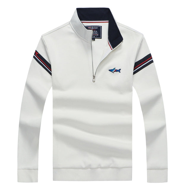 Half Zipper Long Sleeve Polo