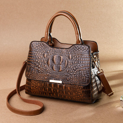 Vintage Fashion Crocodile Genuine Leather Luxury