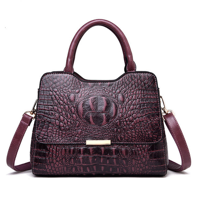 Vintage Fashion Crocodile Genuine Leather Luxury