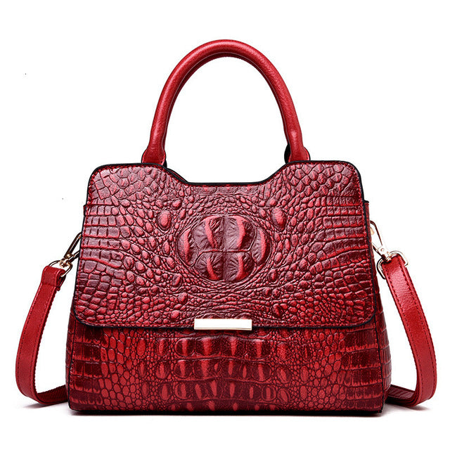 Vintage Fashion Crocodile Genuine Leather Luxury