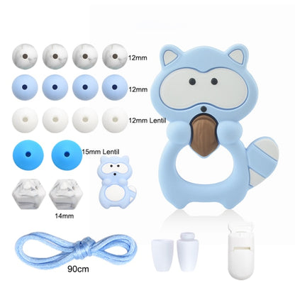 Silicone Teether Wood Beads Set