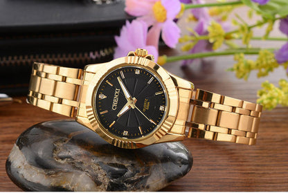 Classic Delicate Rhinestone Couple Lover Watches