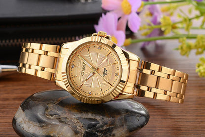 Classic Delicate Rhinestone Couple Lover Watches