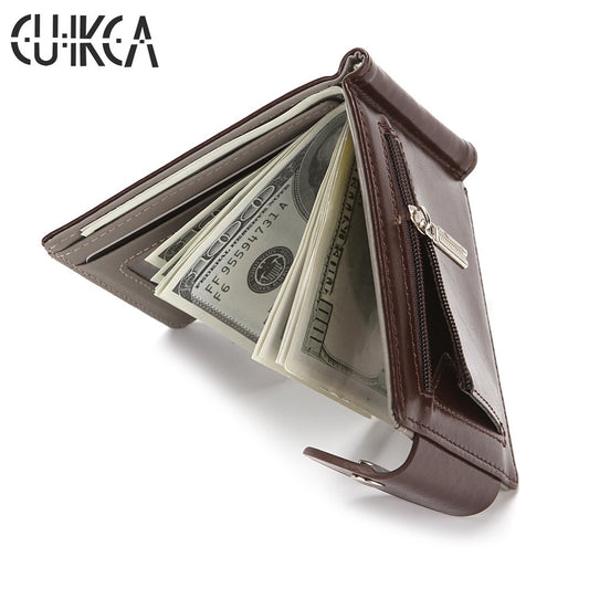 Slim Leather Wallet Coin Bag