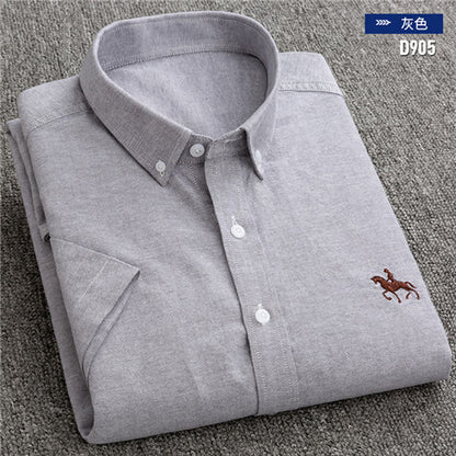 short sleeve cotton oxford soft comfortable