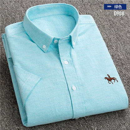 short sleeve cotton oxford soft comfortable