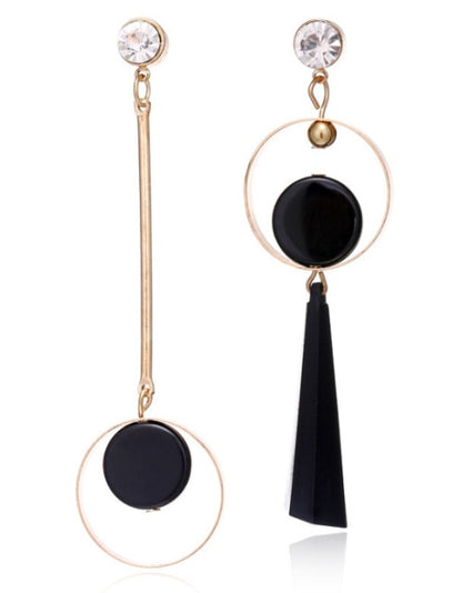 Korean Statement Black Acrylic Drop Earring