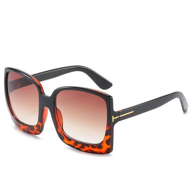 Fashion Oversized Sunglasses Brand Designer Plastic Female