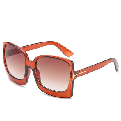 Fashion Oversized Sunglasses Brand Designer Plastic Female