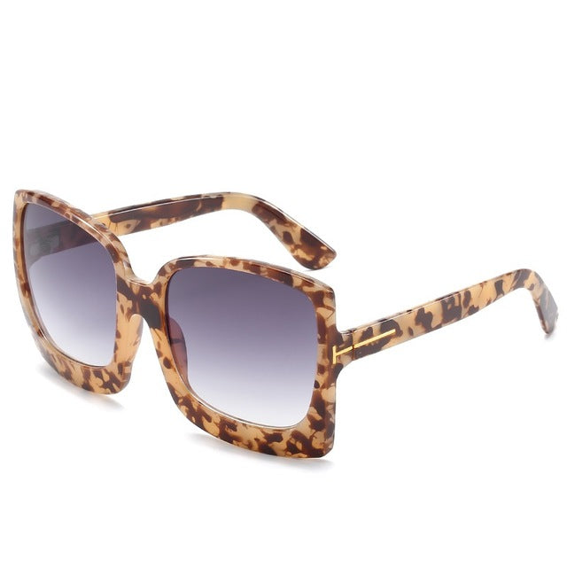 Fashion Oversized Sunglasses Brand Designer Plastic Female