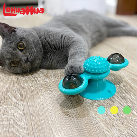 Cat Windmill Toy Funny Massage Rotatable