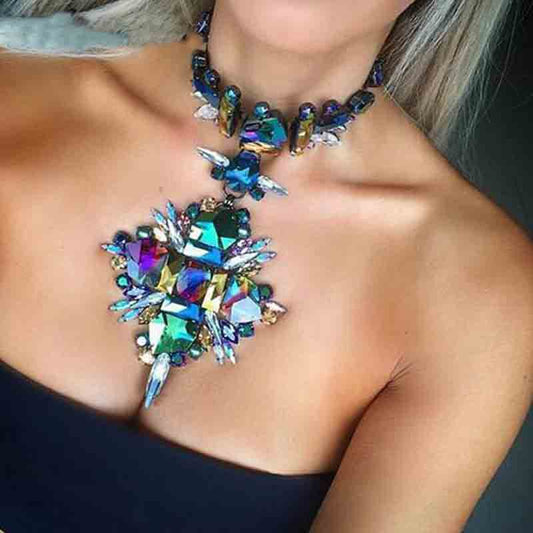 Summer Geometric Fashion Crystal Choker