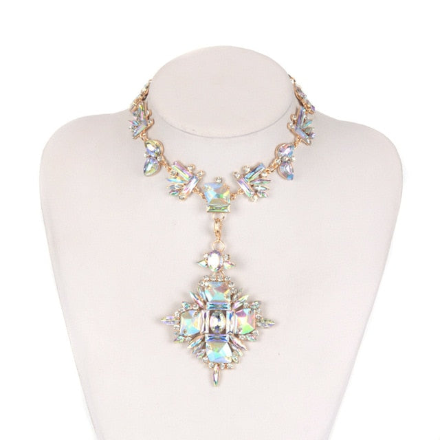 Summer Geometric Fashion Crystal Choker