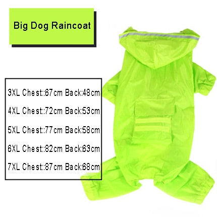 Raincoat Jumpsuit Rain Coat for Dogs Pet Cloak