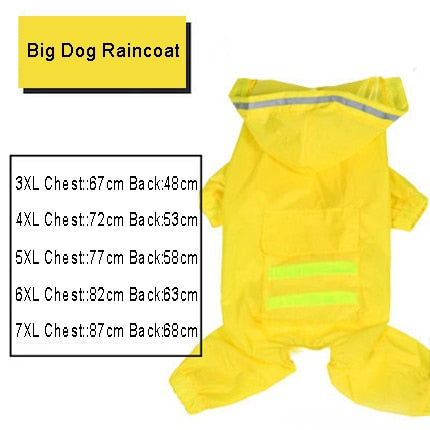 Raincoat Jumpsuit Rain Coat for Dogs Pet Cloak