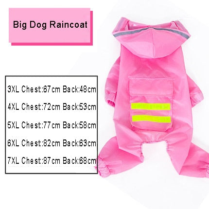 Raincoat Jumpsuit Rain Coat for Dogs Pet Cloak