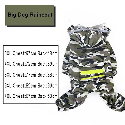 Raincoat Jumpsuit Rain Coat for Dogs Pet Cloak