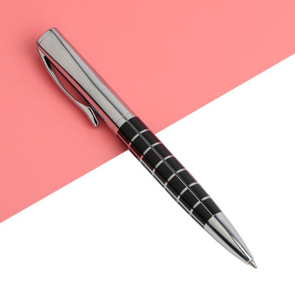 Rotating metal ballpoint pen stainless steel ball