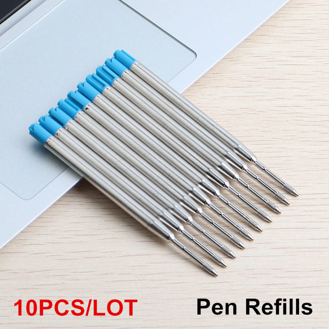 Rotating metal ballpoint pen stainless steel ball