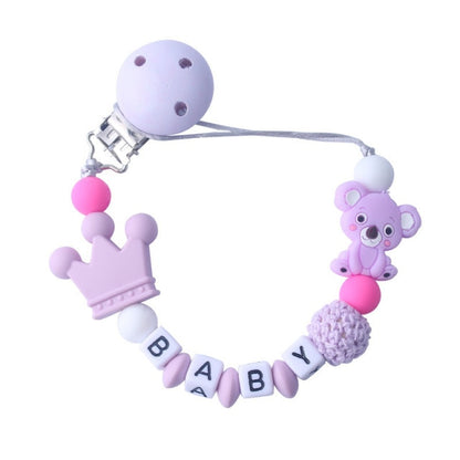 Personalized Name Baby Pacifier Clips Koala Pacifier Chain Holder