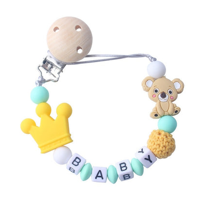 Personalized Name Baby Pacifier Clips Koala Pacifier Chain Holder