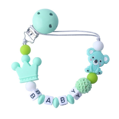 Personalized Name Baby Pacifier Clips Koala Pacifier Chain Holder