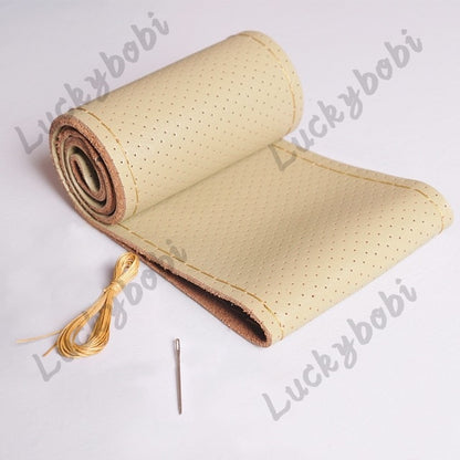 Car Steering Wheel Braid Cover Needles And Thread Artificial Leather