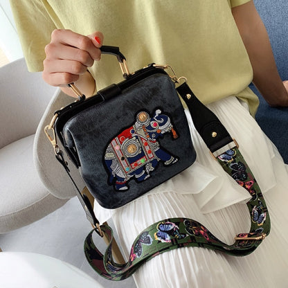 Vintage Embroidery Elephant Bag