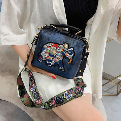 Vintage Embroidery Elephant Bag