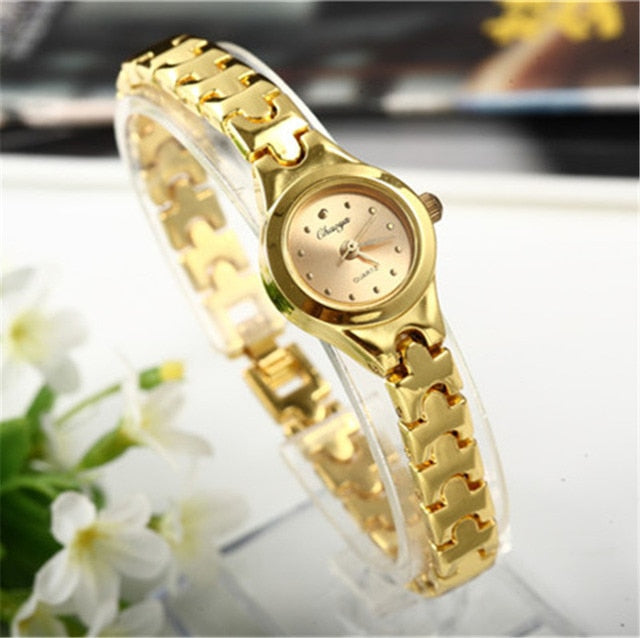 Bracelet Watch Golden Small Dial