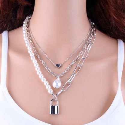 Pearls Geometric Pendants Necklaces