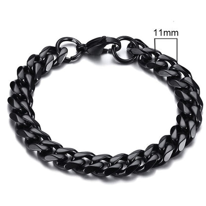 Stainless Steel Curb Cuban Link Chain Bracelets