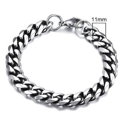 Stainless Steel Curb Cuban Link Chain Bracelets