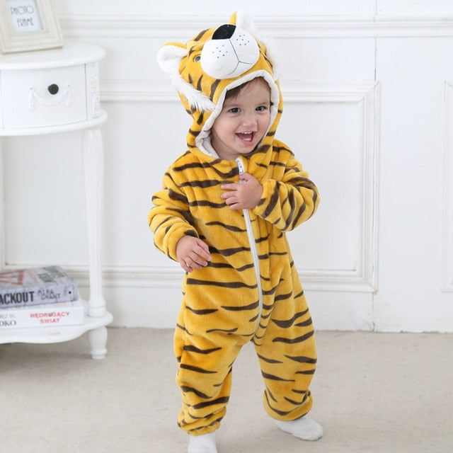 Baby Rompers Winter Kigurumi Lion