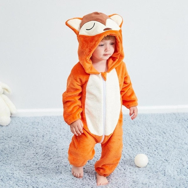 Baby Rompers Winter Kigurumi Lion