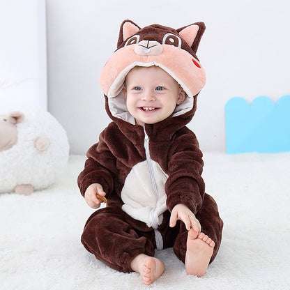 Baby Rompers Winter Kigurumi Lion