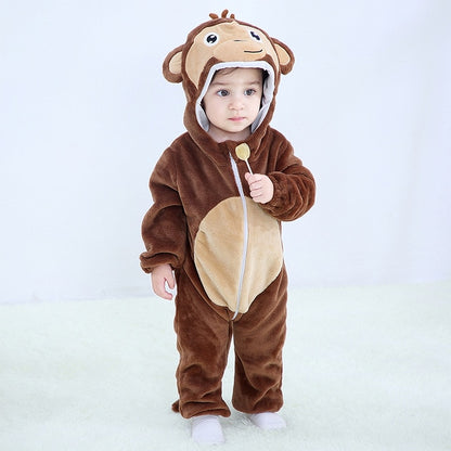 Baby Rompers Winter Kigurumi Lion