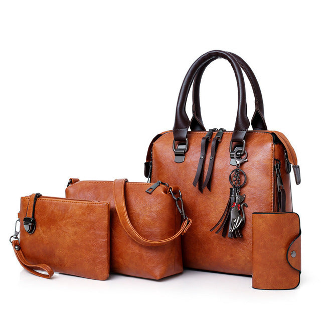 4 pcs /Set High Quality Ladies Handbag