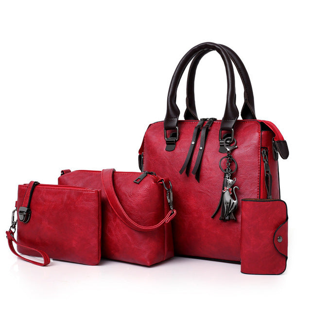 4 pcs /Set High Quality Ladies Handbag